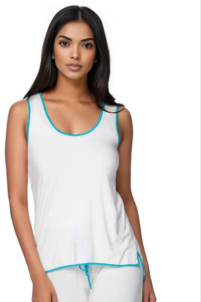 Loungerie by Subtle Luxury Tanks Pippa Sleep Tank / XS/S / Nude/Ocean Pippa Rayon Jersey Sleep Tank
