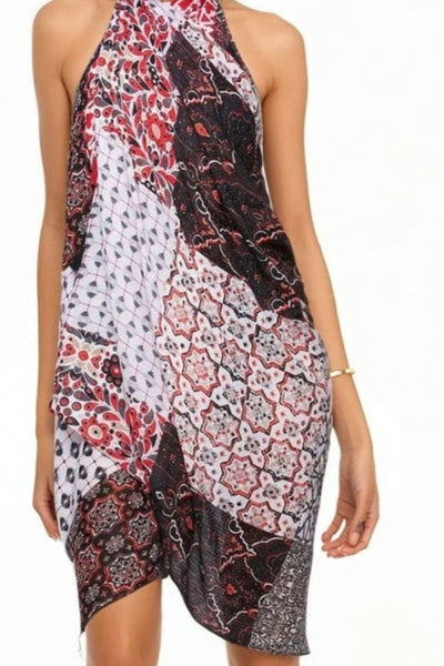 Marisa Patch Print Multi Wear Free Spirit Vest Coverup - Subtle Luxury