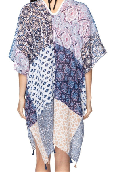Marisa Patches Print in Braided Kaftan Coverup - Subtle Luxury