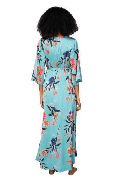 Maxi Kimono Wrap Print Sundress - Subtle Luxury