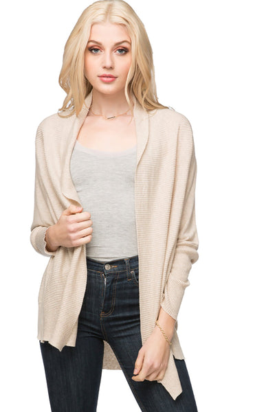 Mia Ribbed Crop Knit Cardigan Sweater in Zen Blend Yarn - Subtle Luxury
