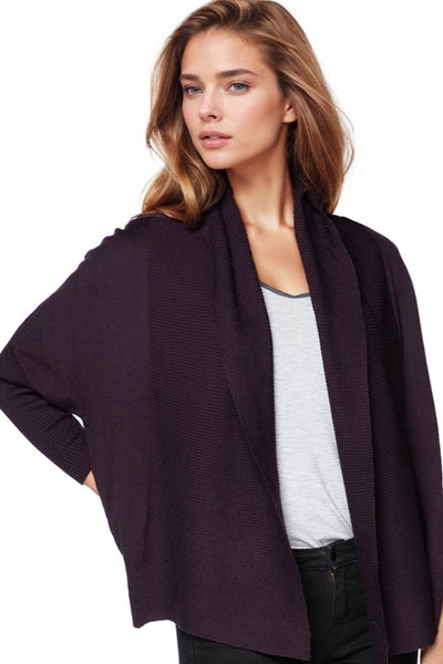 Mia Ribbed Crop Knit Cardigan Sweater in Zen Blend Yarn - Subtle Luxury