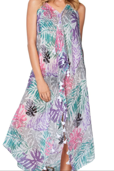 Miami Vice Tropical Print Coverup Sundress - Subtle Luxury