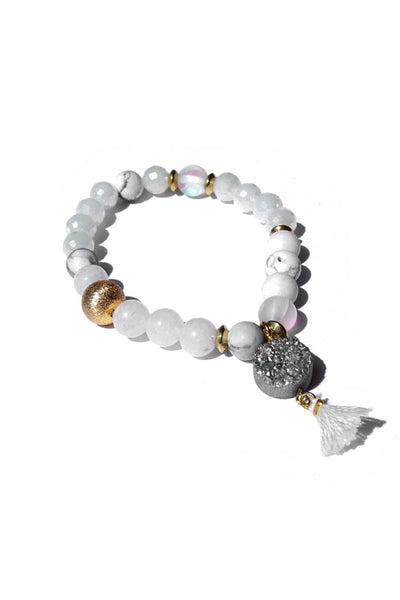 Multi Natural Stone & Tassel Bracelet - Subtle Luxury