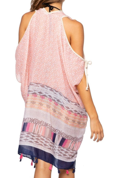 Open Shoulder Sundress Coverup in Summer Darling Print - Subtle Luxury