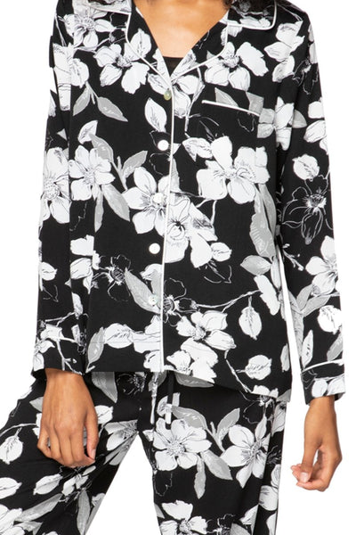 Piper PJ Top - Pant Set| Shadowed Petals Print - Subtle Luxury