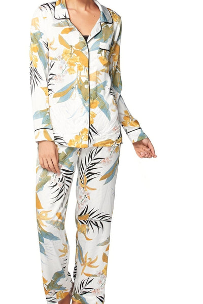 Piper PJ Top/Pant Set | Tropical Garden Print | Subtle Luxury - Subtle Luxury