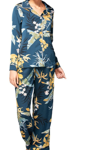 Piper PJ Top/Pant Set | Tropical Garden Print | Subtle Luxury - Subtle Luxury