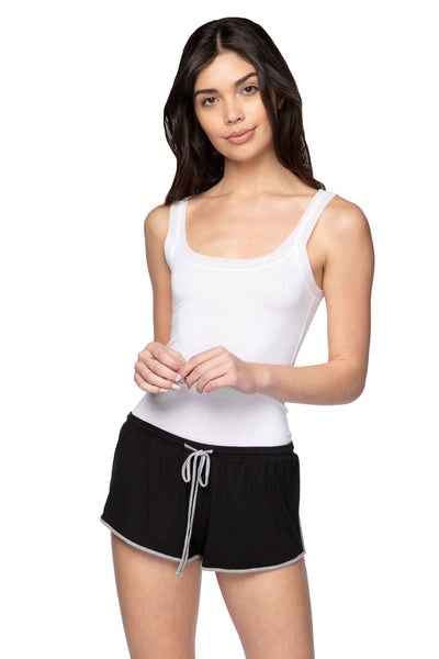 Pippa Knit Jersey Short with Contrast Piping - Subtle Luxury