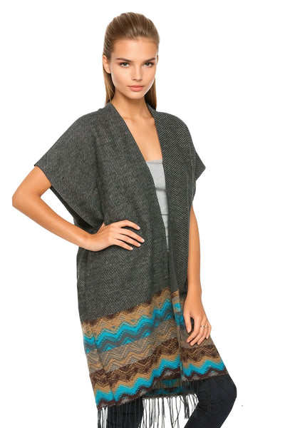 Plaid Poncho - Subtle Luxury