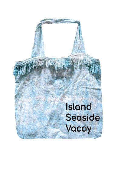 Pool to Party Beach Bag Tie-Dye Market Beach Bag with Fringe