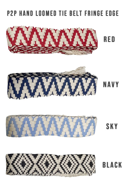 Pool to Party Belt Handwoven Aztec Pattern Wrap Belt