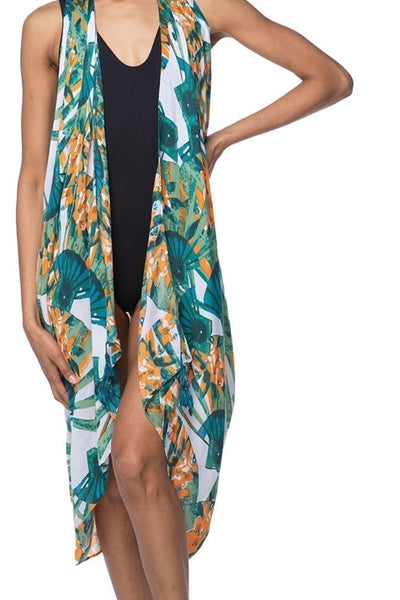Pool to Party Coverup Asian Garden / One Size / Jade Free Spirit Multi Wear Coverup in Asian Garden Print