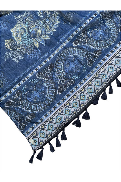 Pool to Party Coverup Bandana Bandit / One Size / Navy Bandana Bandit Luxury Print Sarong Wrap Scarf