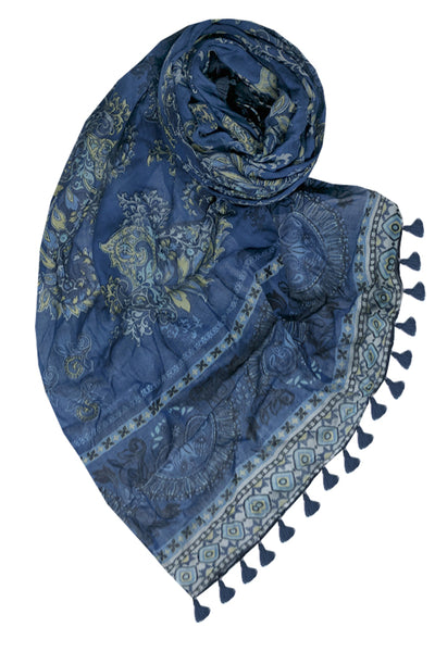 Pool to Party Coverup Bandana Bandit / One Size / Navy Bandana Bandit Luxury Print Sarong Wrap Scarf