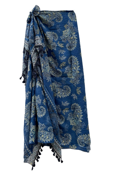 Pool to Party Coverup Bandana Bandit / One Size / Navy Bandana Bandit Luxury Print Sarong Wrap Scarf