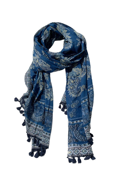 Pool to Party Coverup Bandana Bandit / One Size / Navy Bandana Bandit Luxury Print Sarong Wrap Scarf