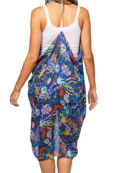Pool to Party Coverup Botanical Garden / One Size / Blue Free Spirit Multi Wear Coverup in Botanical Garden Print