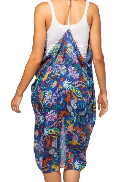 Pool to Party Coverup Botanical Garden / One Size / Blue Free Spirit Multi Wear Coverup in Botanical Garden Print