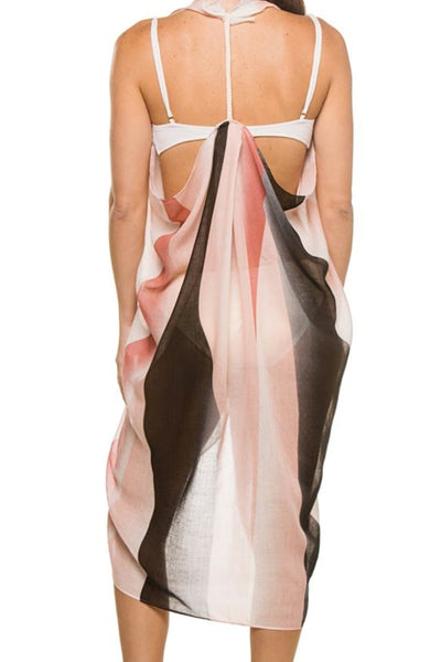 Pool to Party Coverup Dawn's Light / One Size / Pink Free Spirit Coverup Vest in Dawn's Light Print in Pink