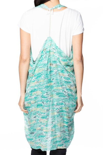 Pool to Party Coverup Golden Leaf / One Size / Green Free Spirit Multi Wear Coverup Vest in Golden Leaf Print