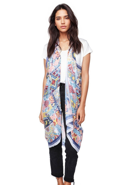 Pool to Party Coverup Magic Carpet / One Size / Multi Free Spirit Multi-Wear Coverup Vest in Magic Carpet Print