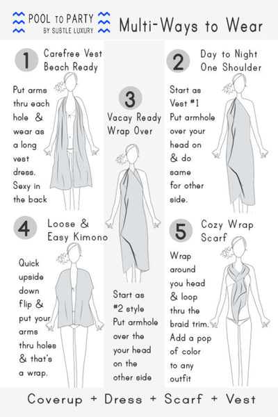 Pool to Party Coverup Miami Vice / One Size / Ocean Free Spirit Multi Wear Coverup in Miami Vice Print