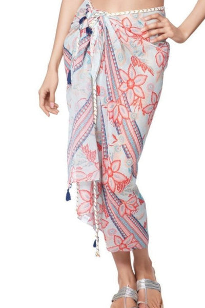 Pool to Party Coverup Morning Paradise / One Size / Multi Braided Sarong in Morning Paradise
