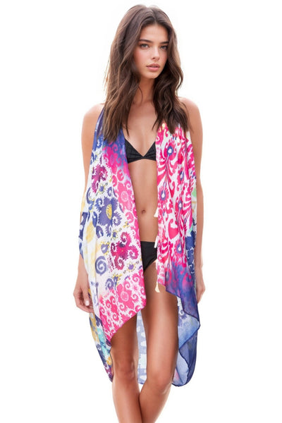 Pool to Party Coverup Mystic Relic / One Size / Multi Free Spirit Multi-Wear Coverup Vest in Mystic Relic Print
