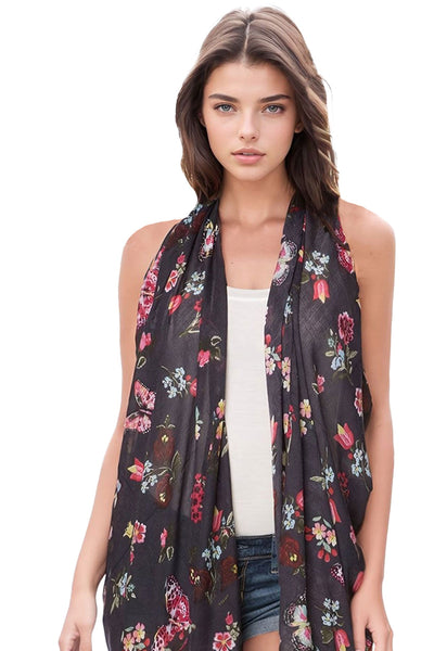 Pool to Party Coverup Night Flowers / One Size / Navy Free Spirit Vest in Night Flowers Print in Navy