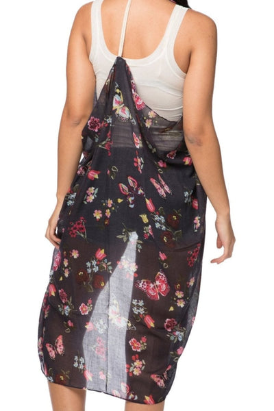 Pool to Party Coverup Night Flowers / One Size / Navy Free Spirit Vest in Night Flowers Print in Navy