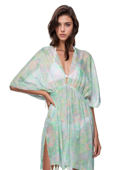 Vacation Melody Green Print in  Isle Dress