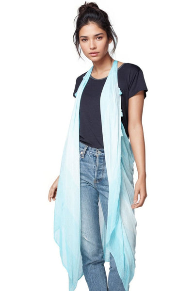 Pool to Party Coverup Soft Descent / One Size / Sky Free Spirit Multi Wear Coverup Vest in Soft Descent Print