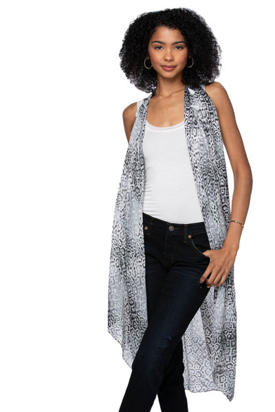 Pool to Party Coverup Soft Spot / One Size / Grey Multi Wear Coverup Free Spirit Vest in Soft Spot Print