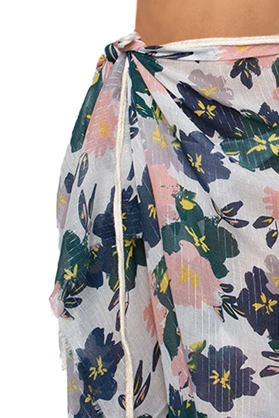 Pool to Party Coverup Sundry Floral / One Size / Multi Braided 5-1 Coverup Sarong in Sundry Floral Print