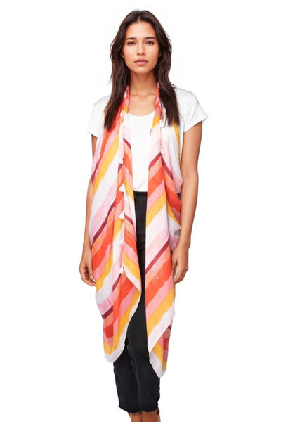 Pool to Party Coverup Through the Horizon / One Size / Pink Free Spirit Coverup Vest in Through the Horizon Print in Pink