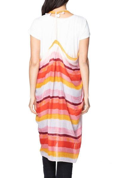 Pool to Party Coverup Through the Horizon / One Size / Pink Free Spirit Coverup Vest in Through the Horizon Print in Pink