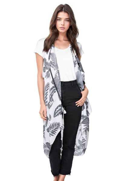 Pool to Party Coverup Vintage Breeze / One Size / Black Free Spirit Multi-wear Coverup Vest in Vintage Breeze Print