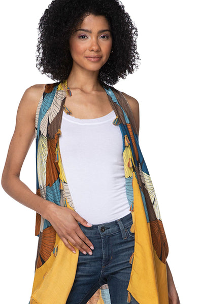 Pool to Party Coverup Walking on Sunshine / One Size / Gold Free Spirit Coverup Multi Wear in Walking on Sunshine Print