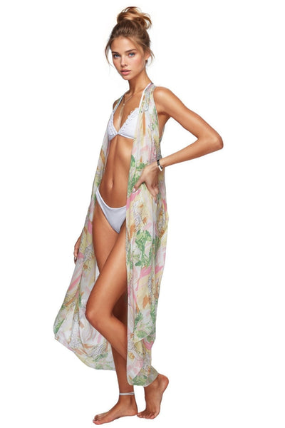 Pool to Party Coverup World Traveler / One Size / Yellow Free Spirit Multi Wear Coverup in World Traveler Print in Yellow