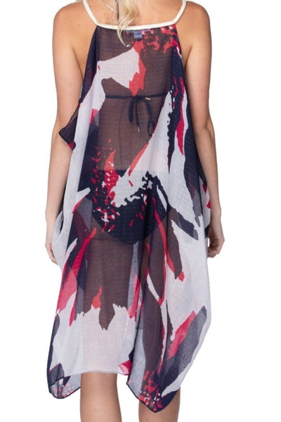 Pool to Party Dress One Size / Night / 100% Polyester Rita Reversible Sun Dress in Spring Splendor Print