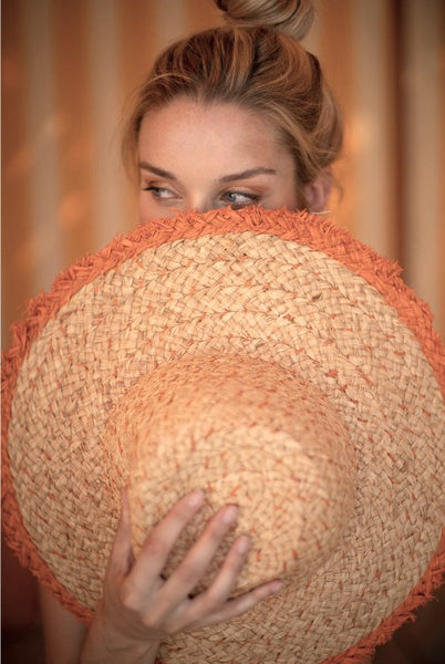 Pool to Party Hat Sydney Hat / O/S / Tangerine Sydney Straw Beach Hat