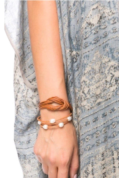 Pool to Party Jewelry Leather Love Knot Bracelet