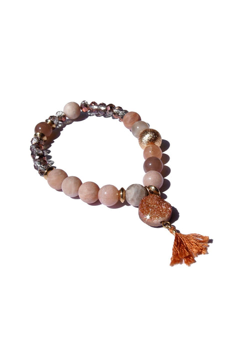 Layered Fresh Water Pearl Leather Strand Bracelet