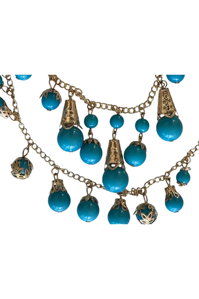 Pool to Party Jewelry Oasis Moroccan Drop Double Strand Necklace