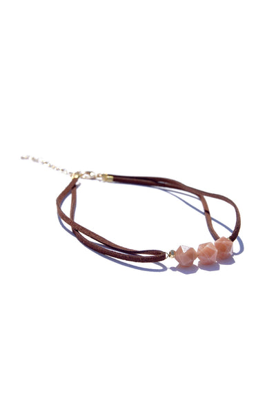 Pool to Party Jewelry Triple Stone Choker / One Size / Sienna Triple Stone Choker