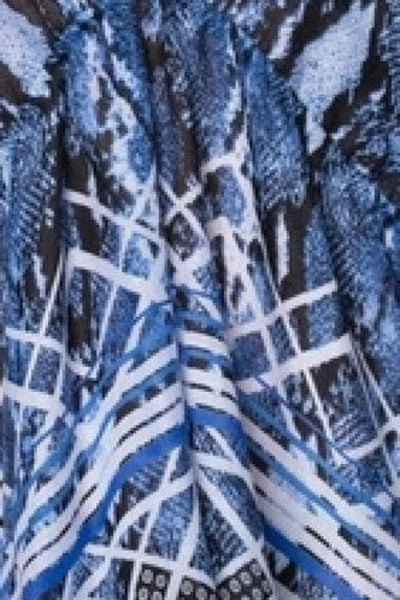 Multi Wear Sheer Sarong Scarf Wrap in Bebop Blues Animal Print
