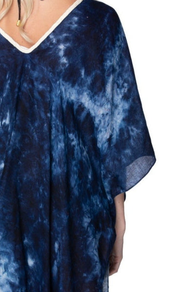 Pool to Party Kaftan One Size / Blue The Deep Blue Print Kaftan