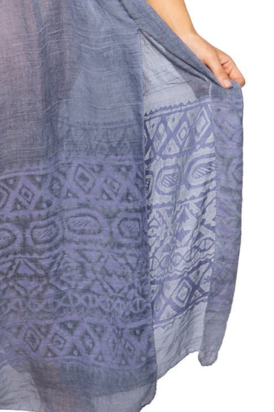 Pool to Party Kaftan One Size / Denim / 50% Cotton/50% Polyester Dapper Denim | Farrah Kaftan Maxi Dress