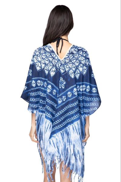 Pool to Party Kaftan One Size / Indigo Indigo Diamond Print | Kaftan | Indigo